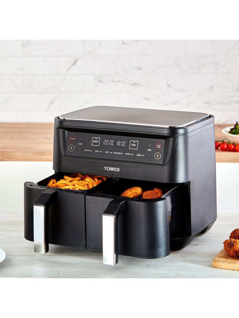 Tower T17097 Vortx Dual Basket Air Fryer 8L - Image 2