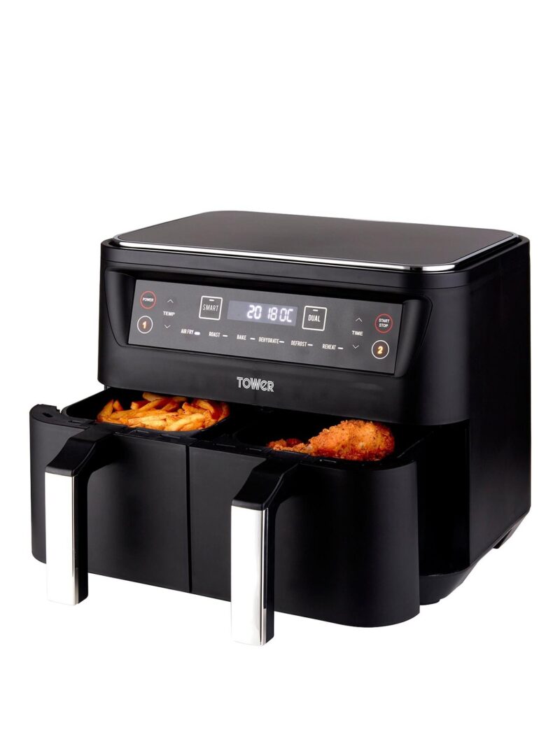 Tower T17097 Vortx Dual Basket Air Fryer 8L
