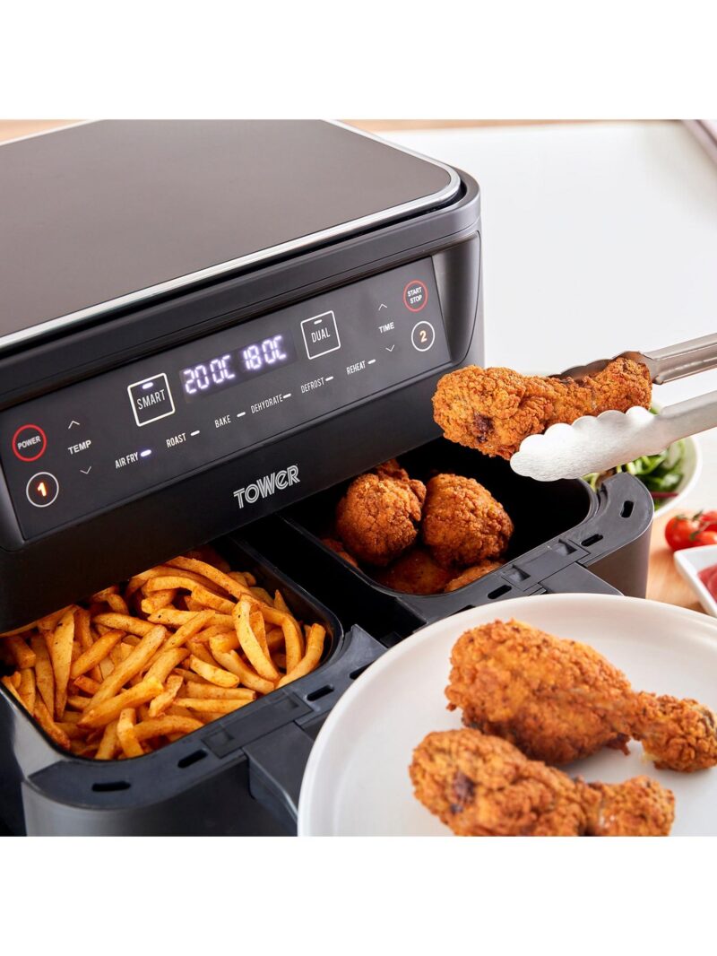 Tower T17097 Vortx Dual Basket Air Fryer 8L - Image 5